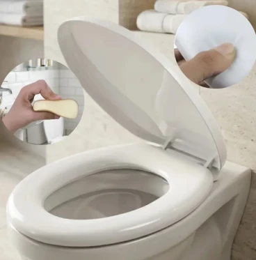 Imagem Assento Sanitário Almofadado Com Tampa De Vaso Banheiro Universal Oval Pítia